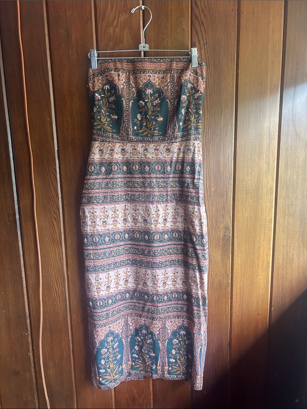 Veronica Beard Tea-Length Strapless Column Dress